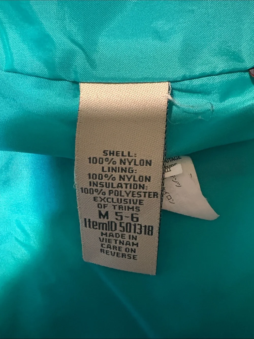 L.L. Bean Kids Puff-N-Stuff Jacket Little Girls' Puffer Blue with Teal Lining